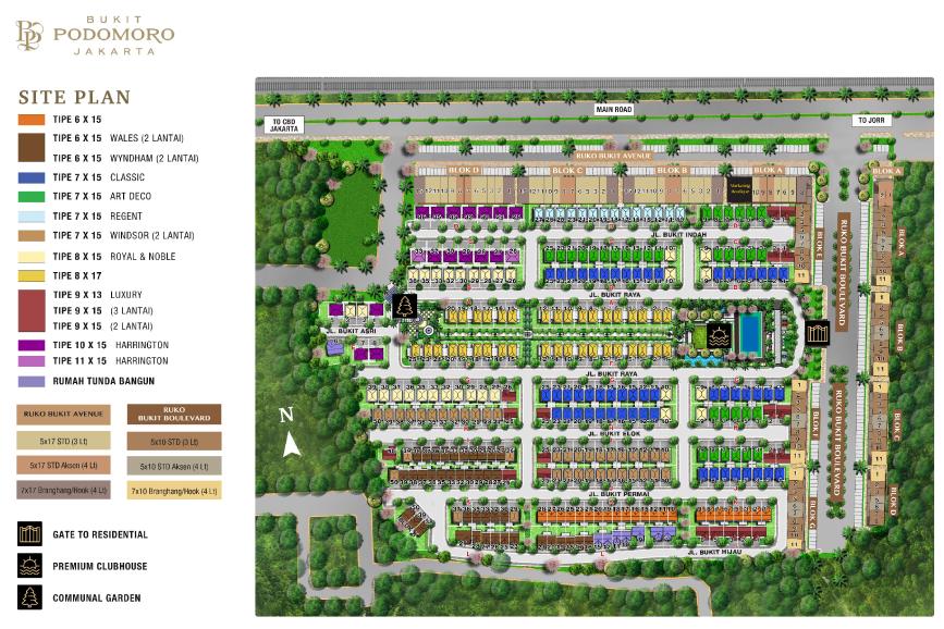 siteplan bukit podomoro jakarta