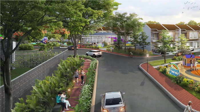 Lingkungan Paradise Serpong City yang dibangun Progress Group tampak hijau dan asri