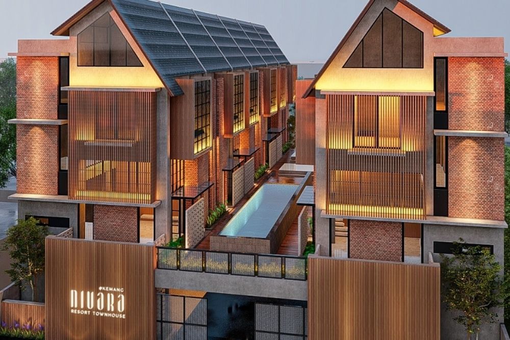 konsep lingkungan rumah double decker di nivara resort kemang