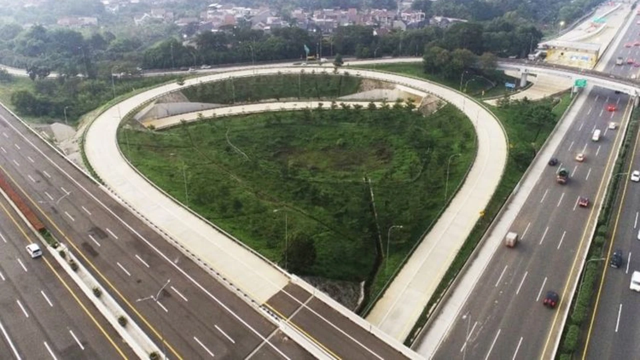 Penampakan Tol Cimaci dari ketinggian