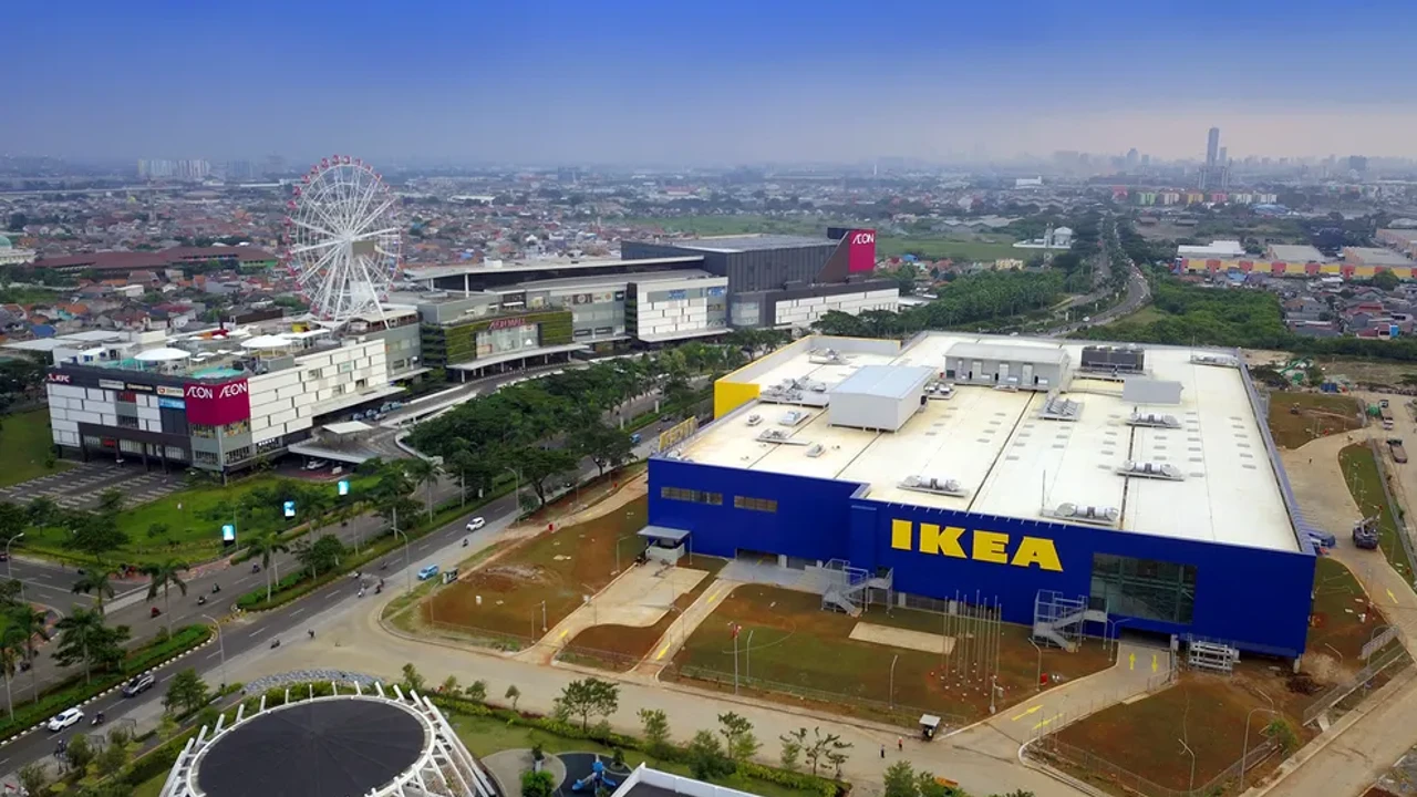 Penampakan IKEA Jakarta Garden City dari atas