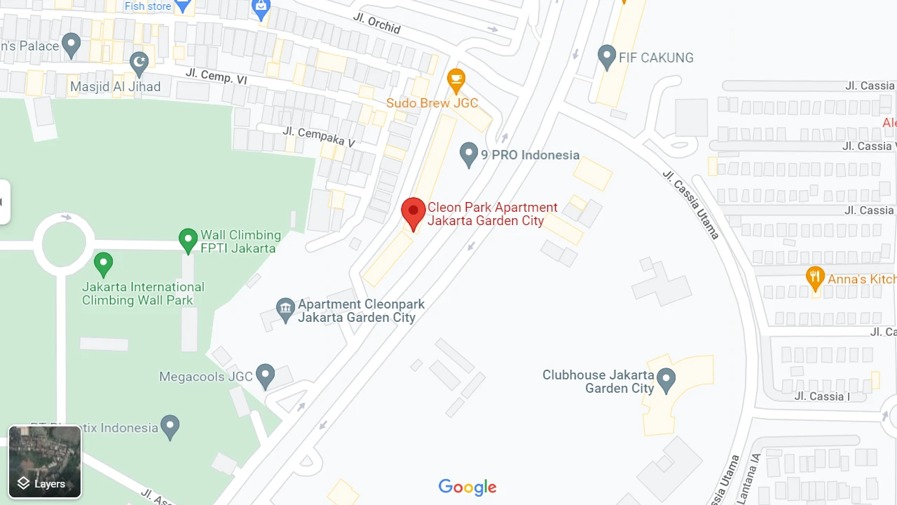Peta lokasi Cleon Park Apartment