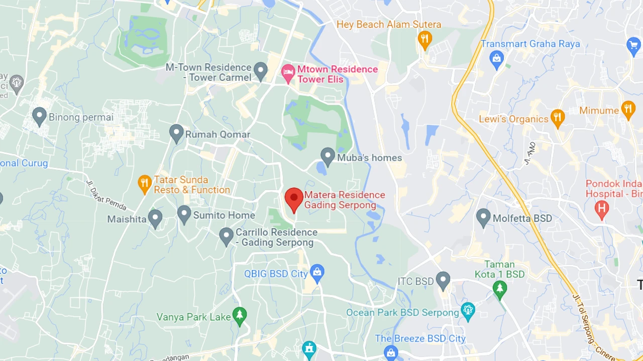 Peta lokasi Matera Residence